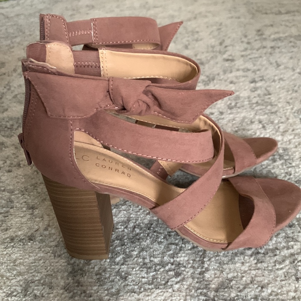 LC Lauren Conrad Pink Strappy Heels - Picture 3 of 6